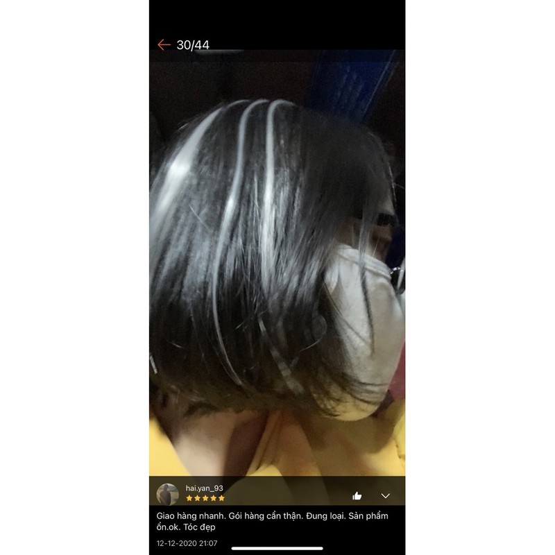 Tóc giả cao cấp❤️freeship 50k❤️ cúp line-tặng lưới chùm tóc- hình thật