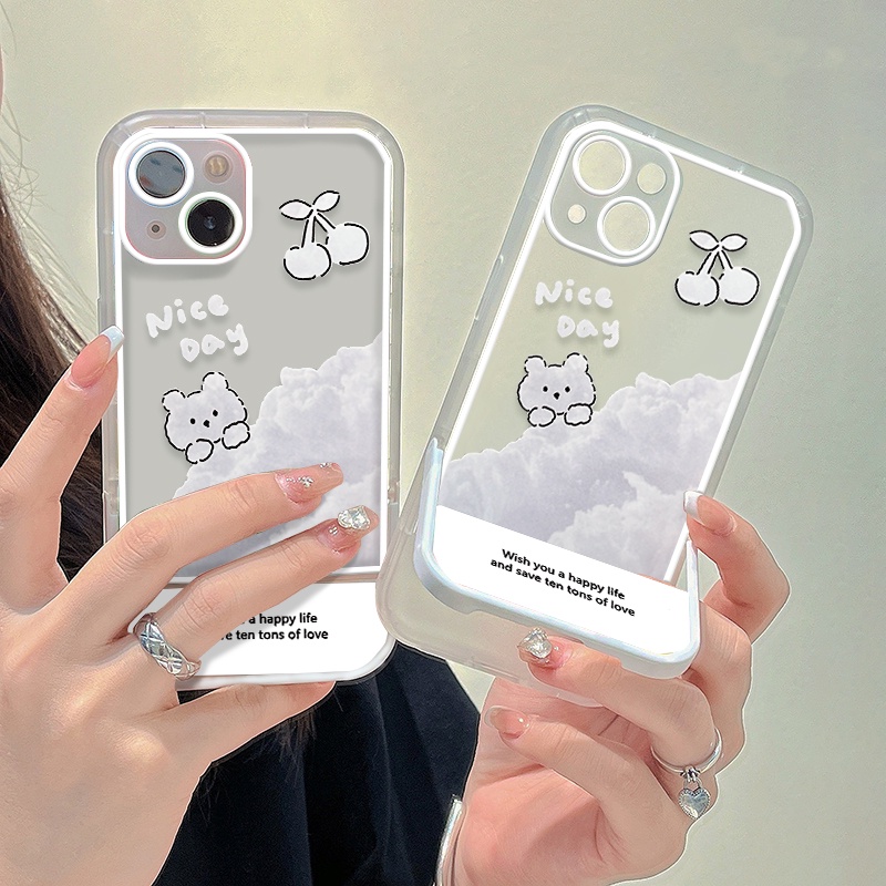 Ốp Điện Thoại Mềm Trong Suốt Chống Sốc In Hình Thỏ Dễ Thương Cho Iphone 13 7 8 Plus 11 12 Pro MAX XR XS MAX 6 6S SE 2020