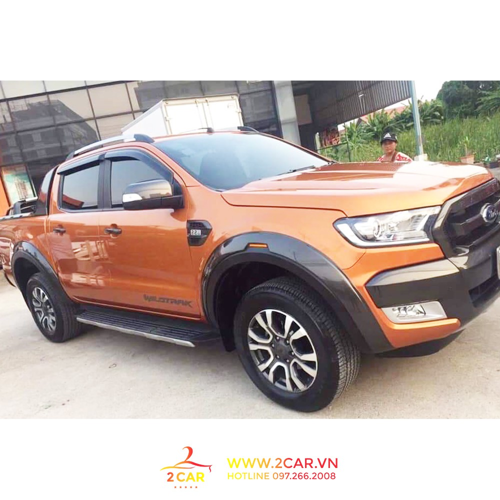 Ốp viền đèn Pha + Hậu Ford Ranger 2016-2019 có đèn LED