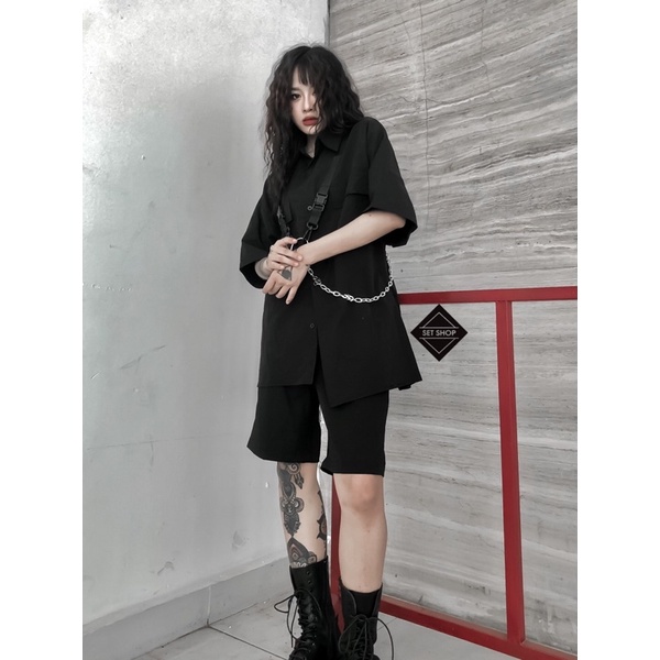 Áo sơmi tặng kèm phụ kiện chain ring