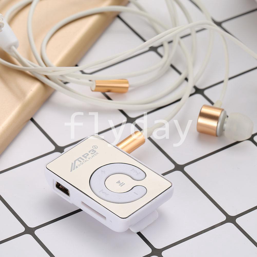 3.5mm Mirror Clip USB Button Switch Digital MP3 Player Support TF Card Memory  Dsiêu hot