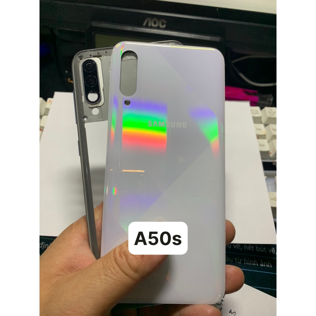 Bộ vỏ samsung A50s, bán lẻ lưng viền A50s, miếng lưng / hàng zin