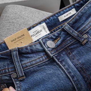 Quần Jean Nam Pullbear dư xịn onweb(form slimfit,chất vải co giãn,ống quần 15-18cm)