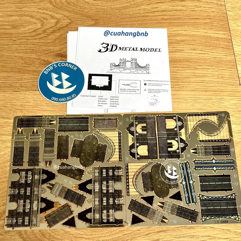 DIY Mô hình kim loại cầu tháp London - Tower Bridge tự lắp ráp