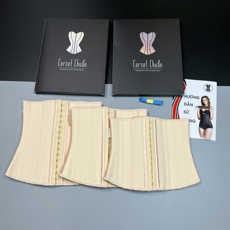 Đai nịt bụng latex thông hơi giảm mỡ bụng 25 xương định hình eo Hi lạp hàng chuẩn cao su non cao cấp [MEOW Corset]