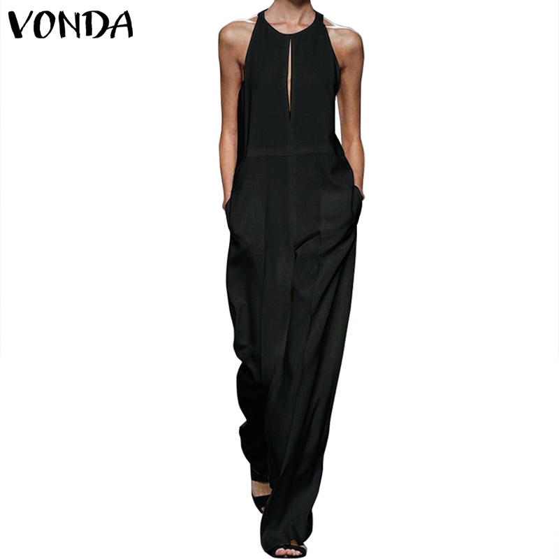 Bộ Áo Liền Quầnvonda Không Tay Dáng Rộng Màu Trơn Thời Trang Mùa Hè Cho Phụ Nữ | BigBuy360 - bigbuy360.vn