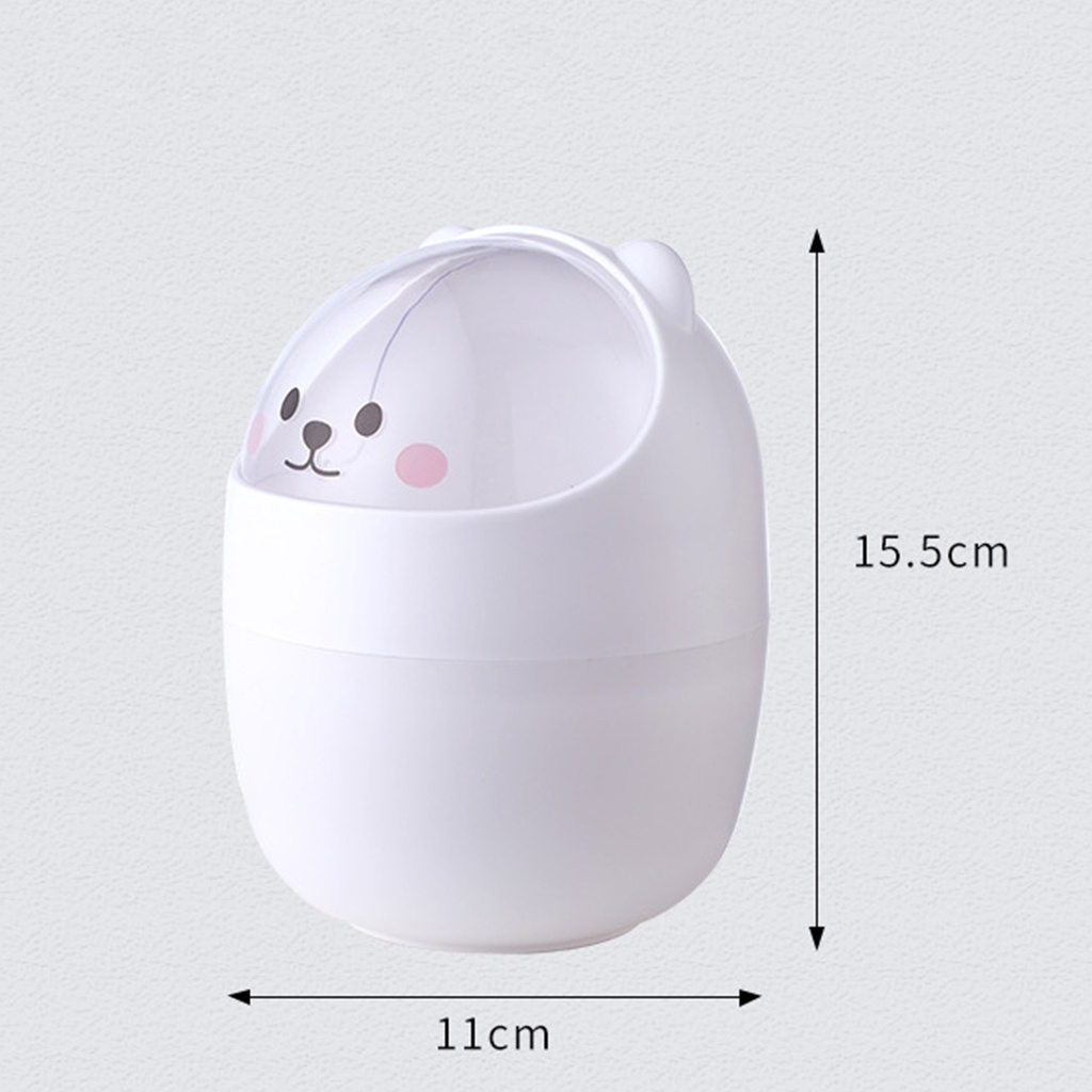 Thùng rác mini đa năng họa tiết hoạt hình đáng yêu để bàn có thể tái sử dụng