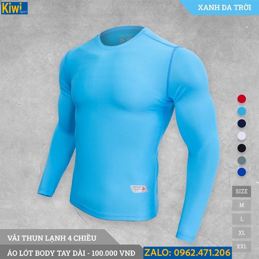 Áo Lót Body Giữ Nhiệt Tay Dài Thun Co Giãn 4 Chiều Mặc Chơi Bóng Đá, Trekking, Chạy Bộ, Trail Cực Đã TT17