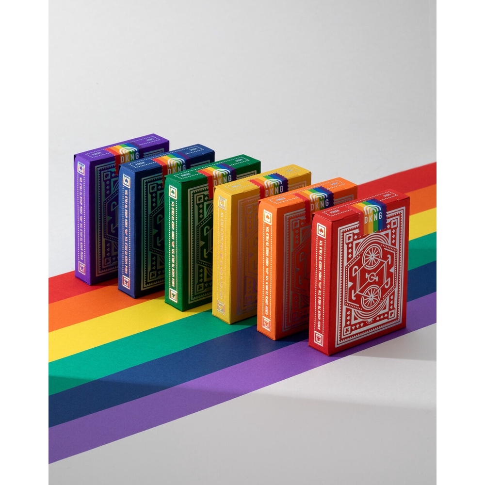 Bộ bài tây DKNG Rainbow Wheels (Set 6 bộ) Playing Cards by Art of Play - Bài Mỹ - Bài Chính Hãng