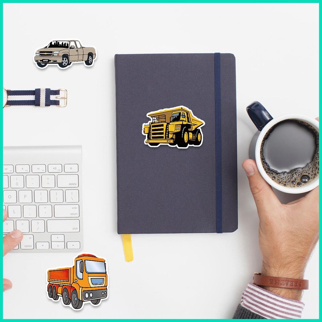 Bộ 50 Miếng Dán Graffiti Chống Thấm Nước Trang Trí Xe Hơi / Laptop / Xe Tải Cho Bé Trai