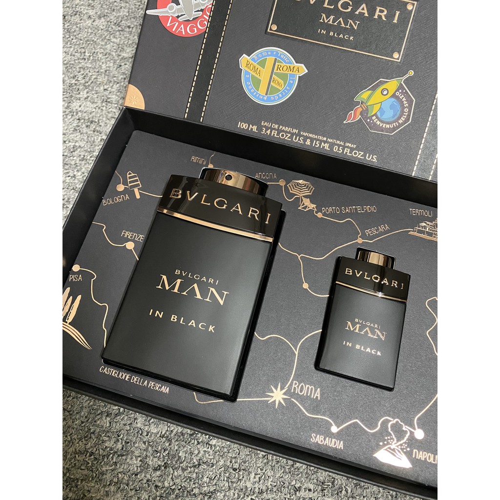 💥 Gift set nước hoa nam BVLGARI MAN In Black chính hãng | Thế Giới Skin Care