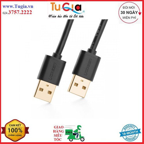 Cáp USB 2.0 hai đầu đực dài 1m Ugreen 10309 - Hàng chính hãng