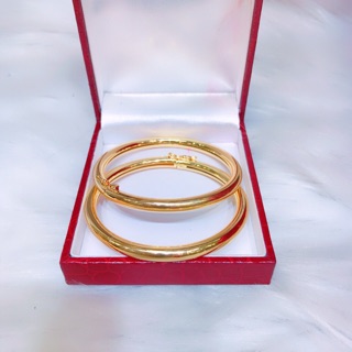Cặp vòng tay trơn dát vàng 24k cao cấp