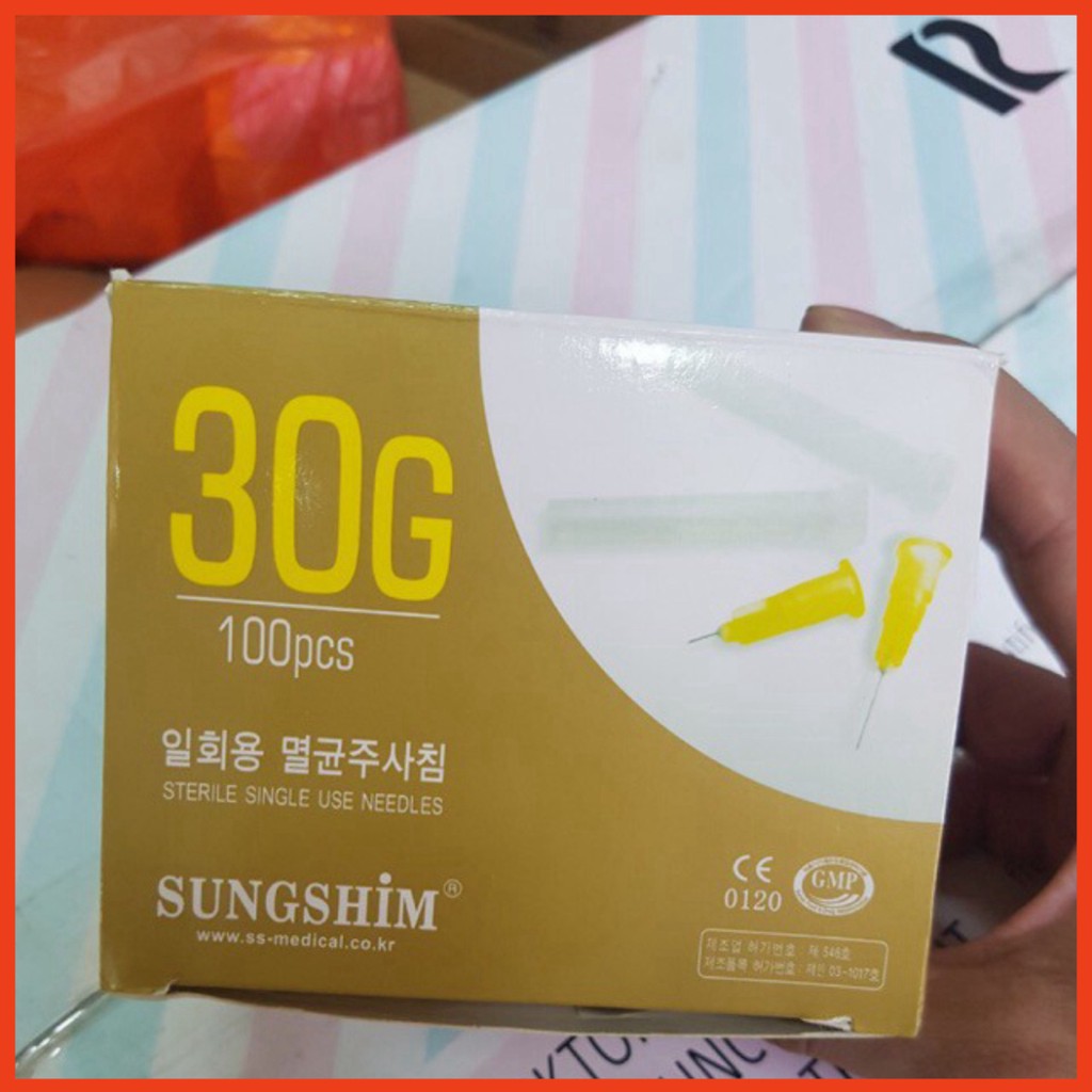 { SPA } [ Hộp 100 KIM ] ĐẦU KIM 30G- 4MM / Đầu Kim Nano Tiêm Dưỡng Chất 30G / Tiêm Tinh Chất