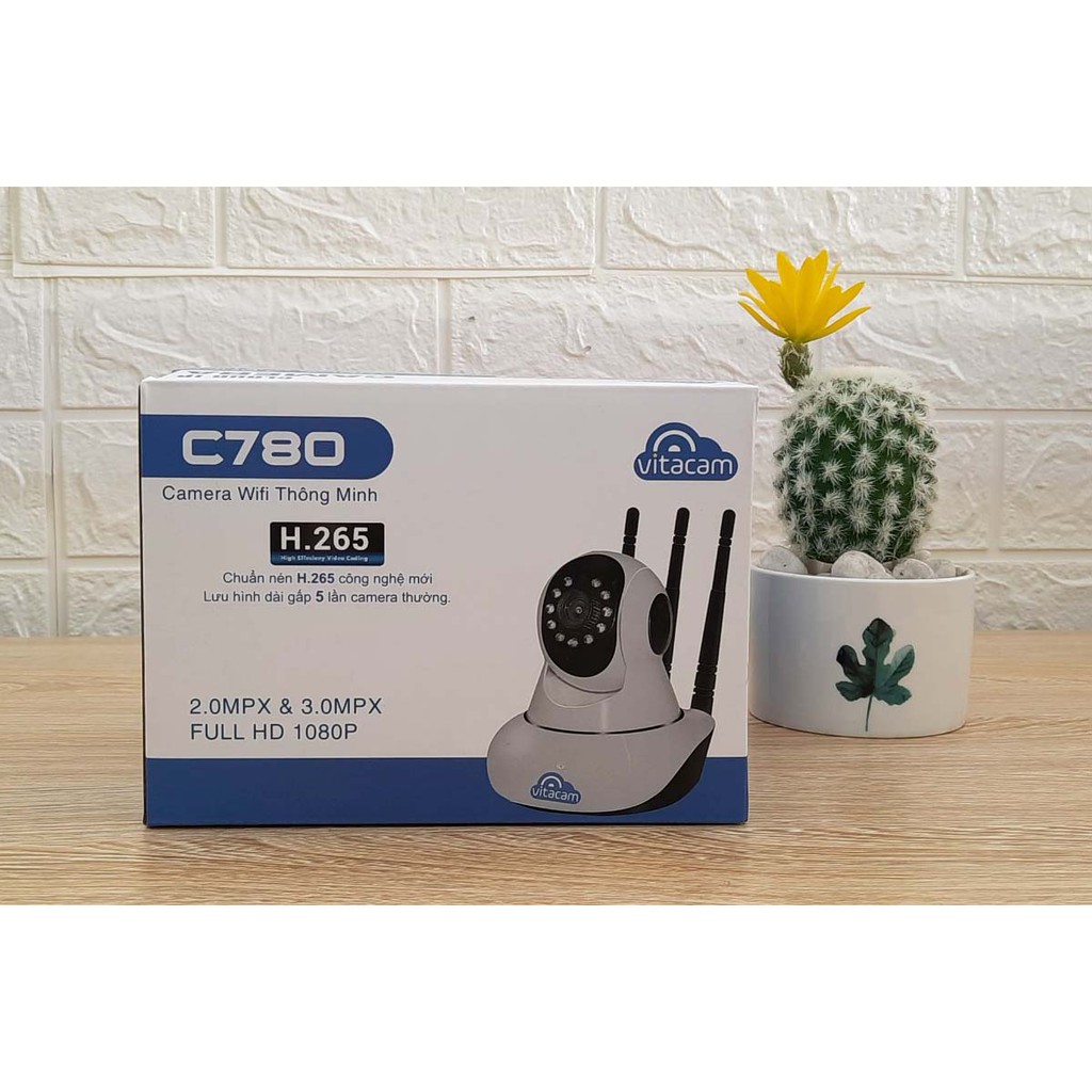 Camera Wifi Vitacam C780 Chuẩn 3.0Mpx 1920p Chính Hãng