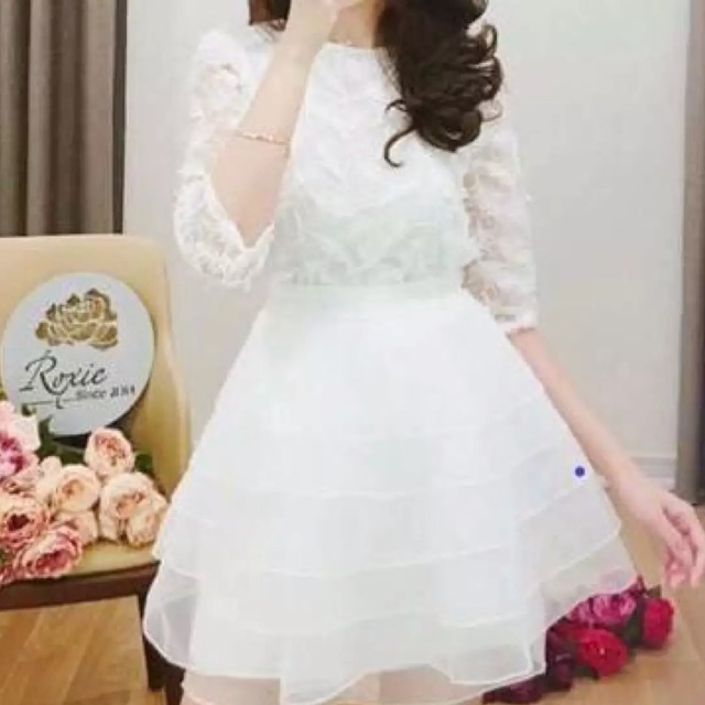 Váy tiểu thư ren pha von tầng cực xinh [THỜI TRANG 1989]