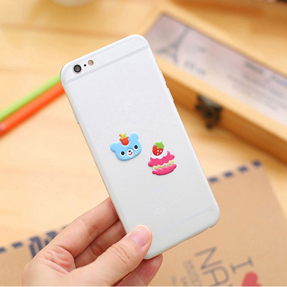 1/2/3/5 Tấm sticker dán hình trái cây/động vật 3D bằng PVC chống thấm nước dễ thương trang trí thủ công cho bé