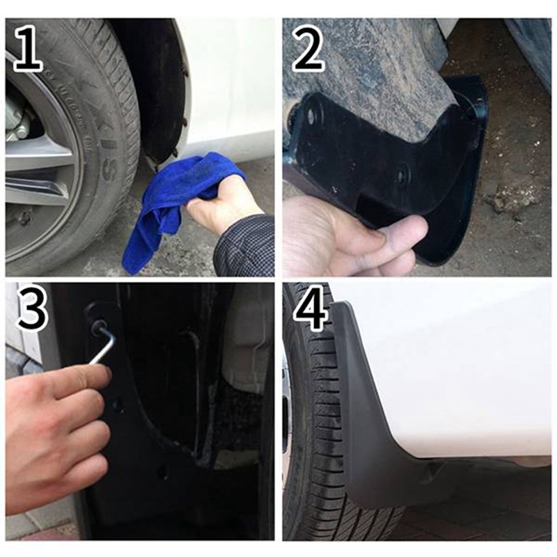 FENDER Set 4 Tấm Chắn Bùn Chuyên Dụng Cho Xe Hơi Mazda 2 2007-2012