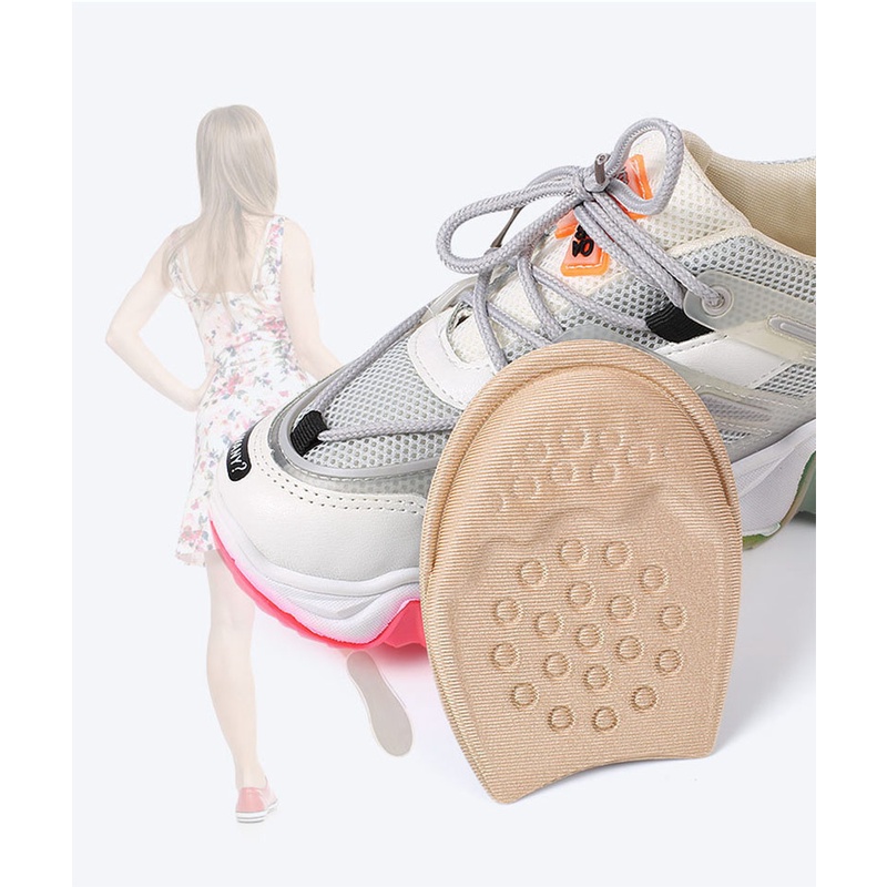 Lót giày 4D đệm êm chống rớt gót tránh trượt và bảo vệ bàn chân trước siêu mềm thoáng khí cho giày bít mũi