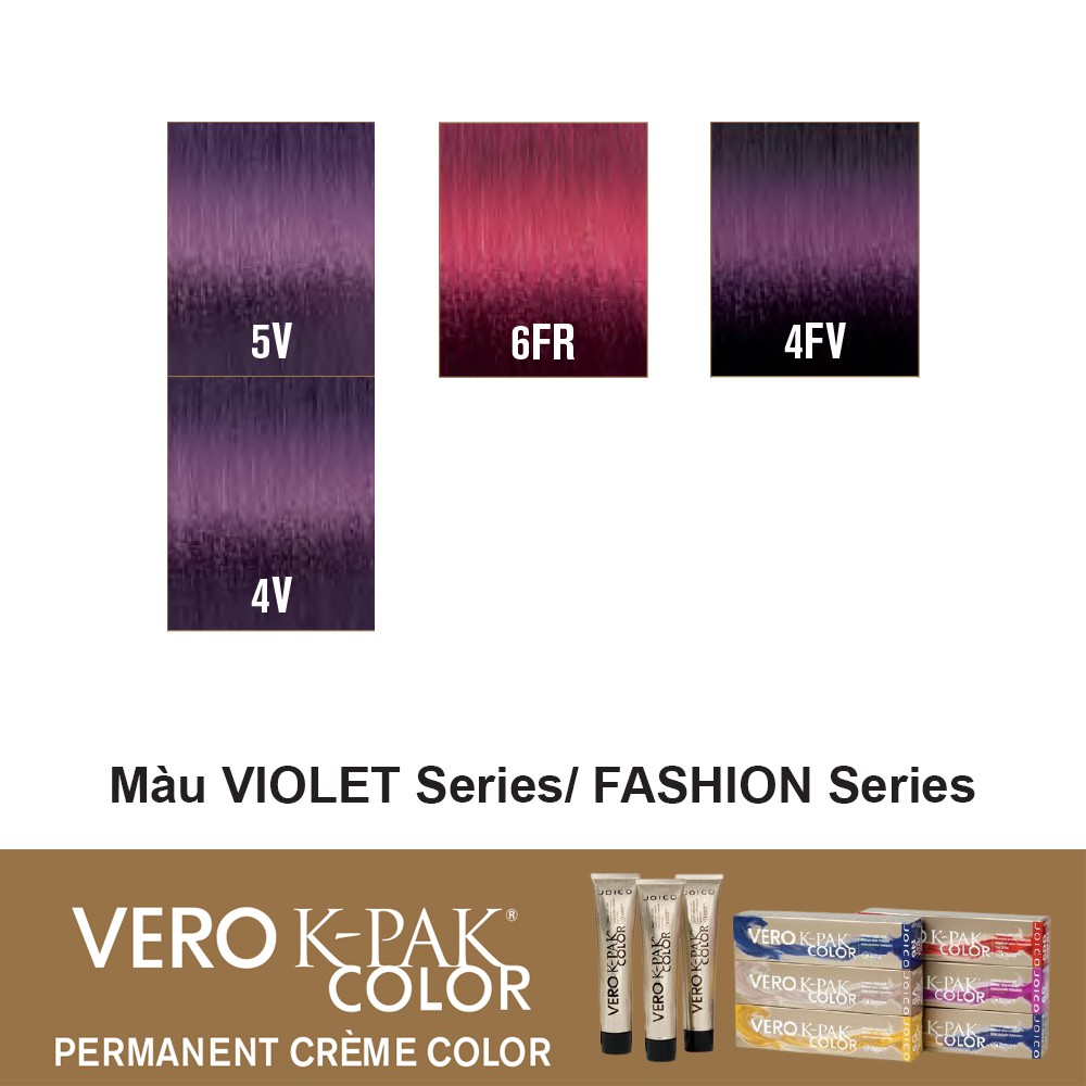 Violet & Fashion Series - Màu nhuộm tóc JOICO Vero K-Pak Color (Tông màu thời trang)