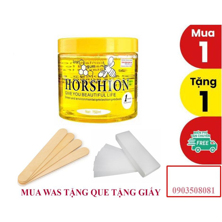 Wax Lạnh Tẩy Lông Horshion 750ml tặng cây gạt và 100 tờ giấy