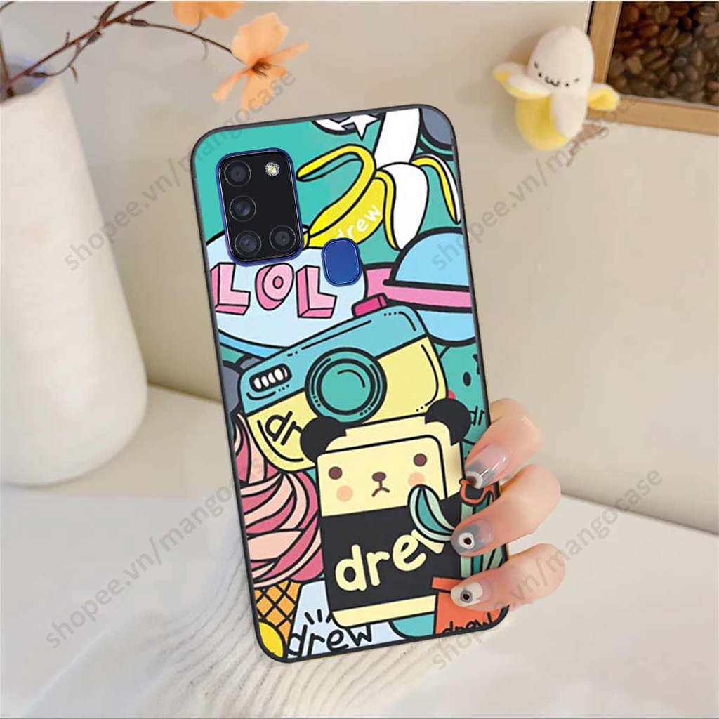 Ốp lưng điện thoại Samsung A21s drew, kaws, bape cao cấp, vỏ ốp rẻ đẹp