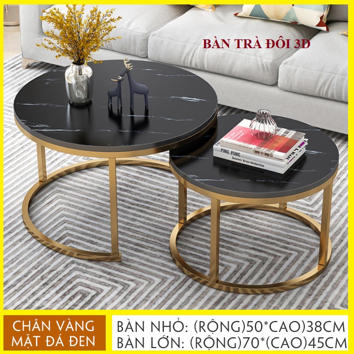 Bàn Trà Đôi Phòng Khách, Bàn Trang Trí Cao Cấp, Thiết Kế Độc Đáo KT : 70cm x 45cm