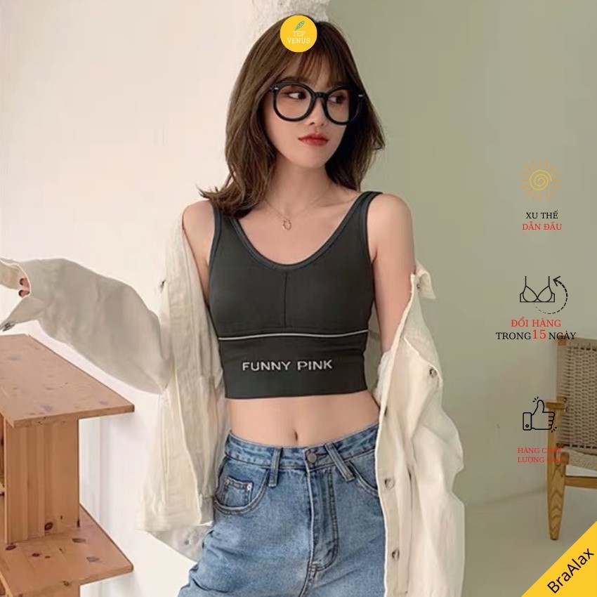Áo Bra Gym Yoga Bra Thể Thao Dáng Croptop Khoét Hở Lưng Cotton Tăm Tep-BraAlax