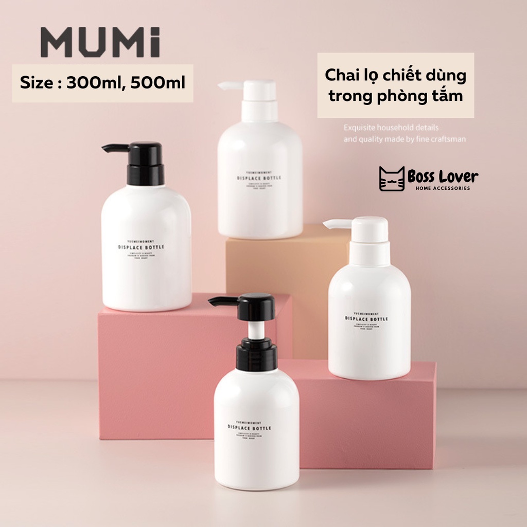 Chai lọ chiết đựng mỹ phẩm, dầu gội, sữa tắm 300ml,500ml
