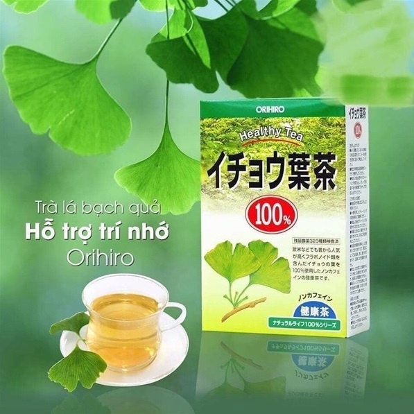 Trà Lá Bạch Quả Bổ Não Tuần Hoàn Máu Orihiro Nhật Bản