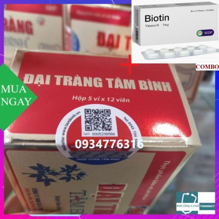 Combo Biotin 5mg+ ĐẠI TRÀNG TÂM BÌNH