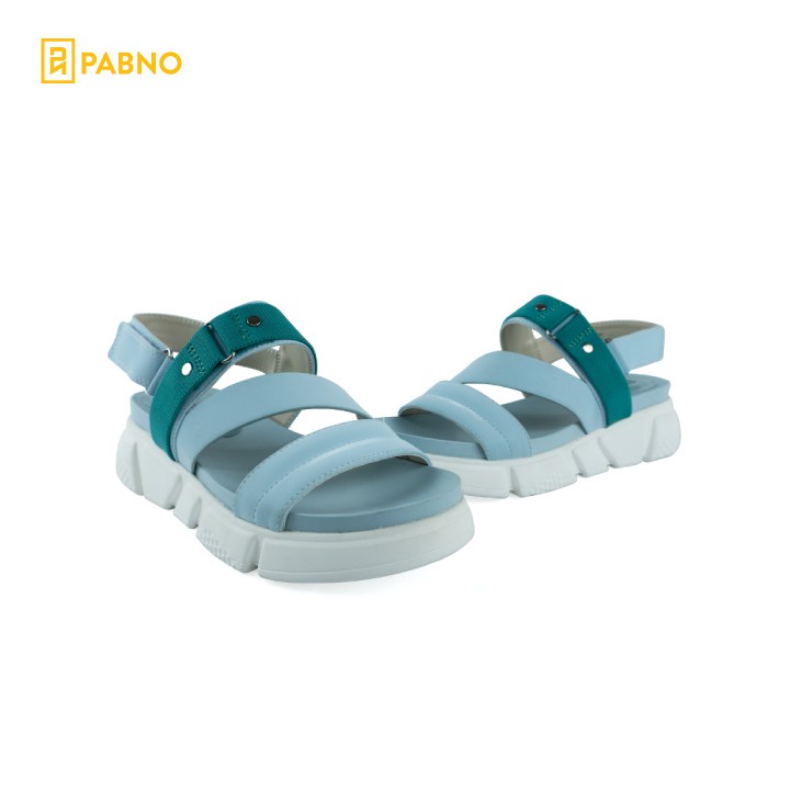 [ẢNH THẬT] Giày sandal nữ thể thao quai chéo, đế cao kiểu dáng cao cấp 3 quai 2 màu sang trọng PABNO - PN13013