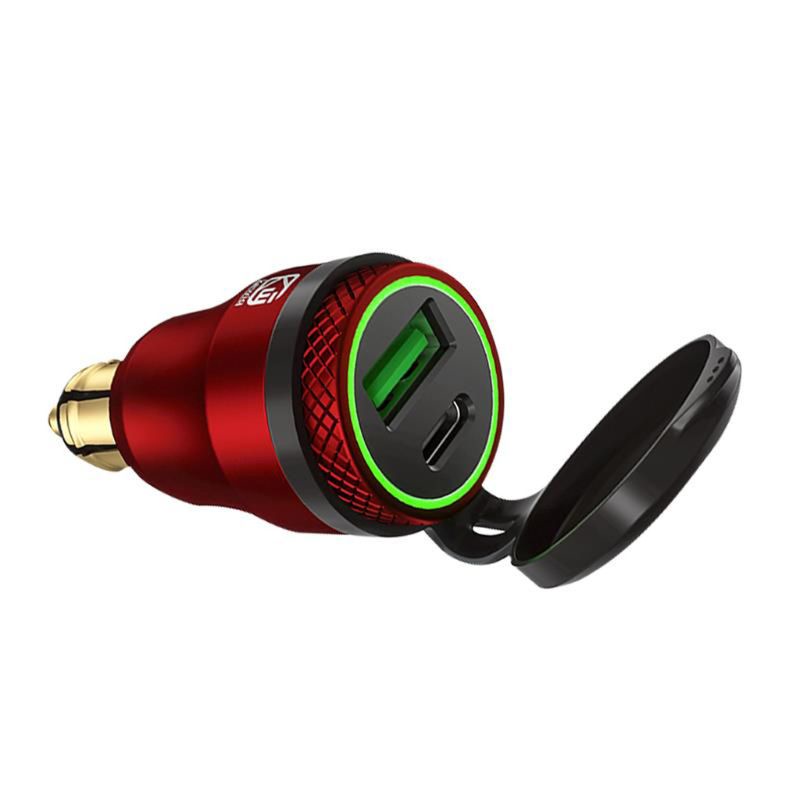 Tẩu Sạc Nhanh 3 0 Type-C Cổng USB Kép Cho Điện Thoại Dùng Trong Xe Hơi