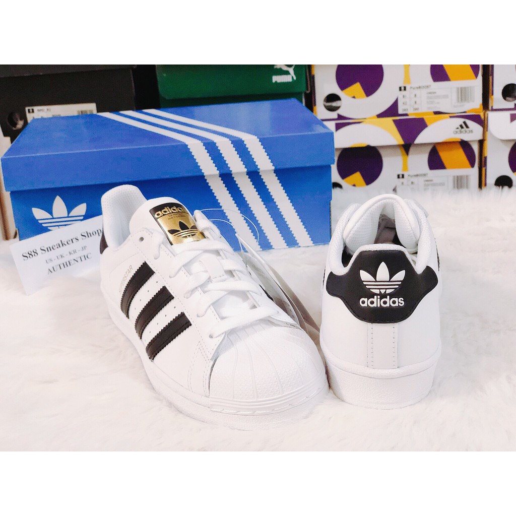 Giày sneaker adidas mũi sò tem vàng chuẩn xịn full size nam nữ