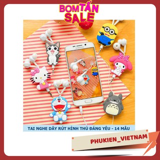 Tai nghe rút dây hình thú ngộ nghĩnh dễ thương