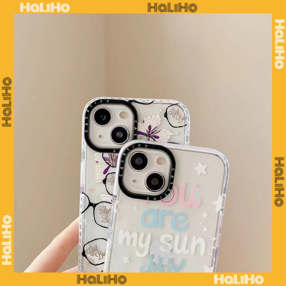 iPhone Case Silicone Soft Case Clear Case Thickened Shockproof Protection Camera English Butterfly Compatible with For iPhone 11 iPhone 13 Pro Max iPhone 12 Pro Max iPhone 7Plus xr