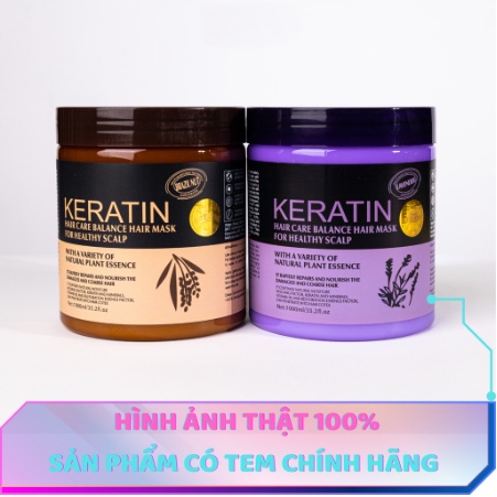Kem ủ tóc KERATIN COLLAGEN 1000ML LAVENDER BRAZIL NUT - Ủ hấp tóc cung cấp dưỡng chất KERATIN tự nhiên UT08