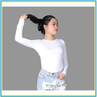 ÁO THUN GIỮ NHIỆT NỮ MÀU TRẮNG hàng đẹp