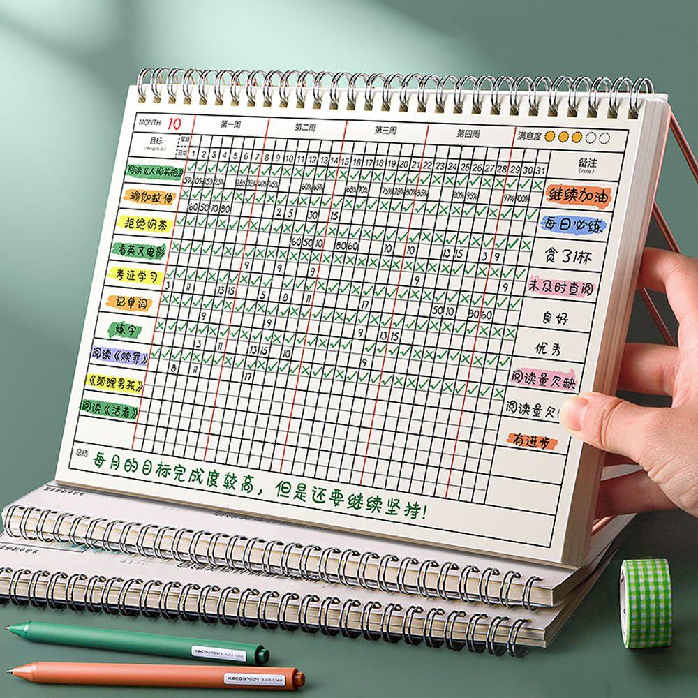 Kế Hoạch Hàng Tuần MMLUCK B5 Agenda Time|Lịch Để Bàn Dạng Xoắn Ốc Tiện Dụng Cho Văn Phòng