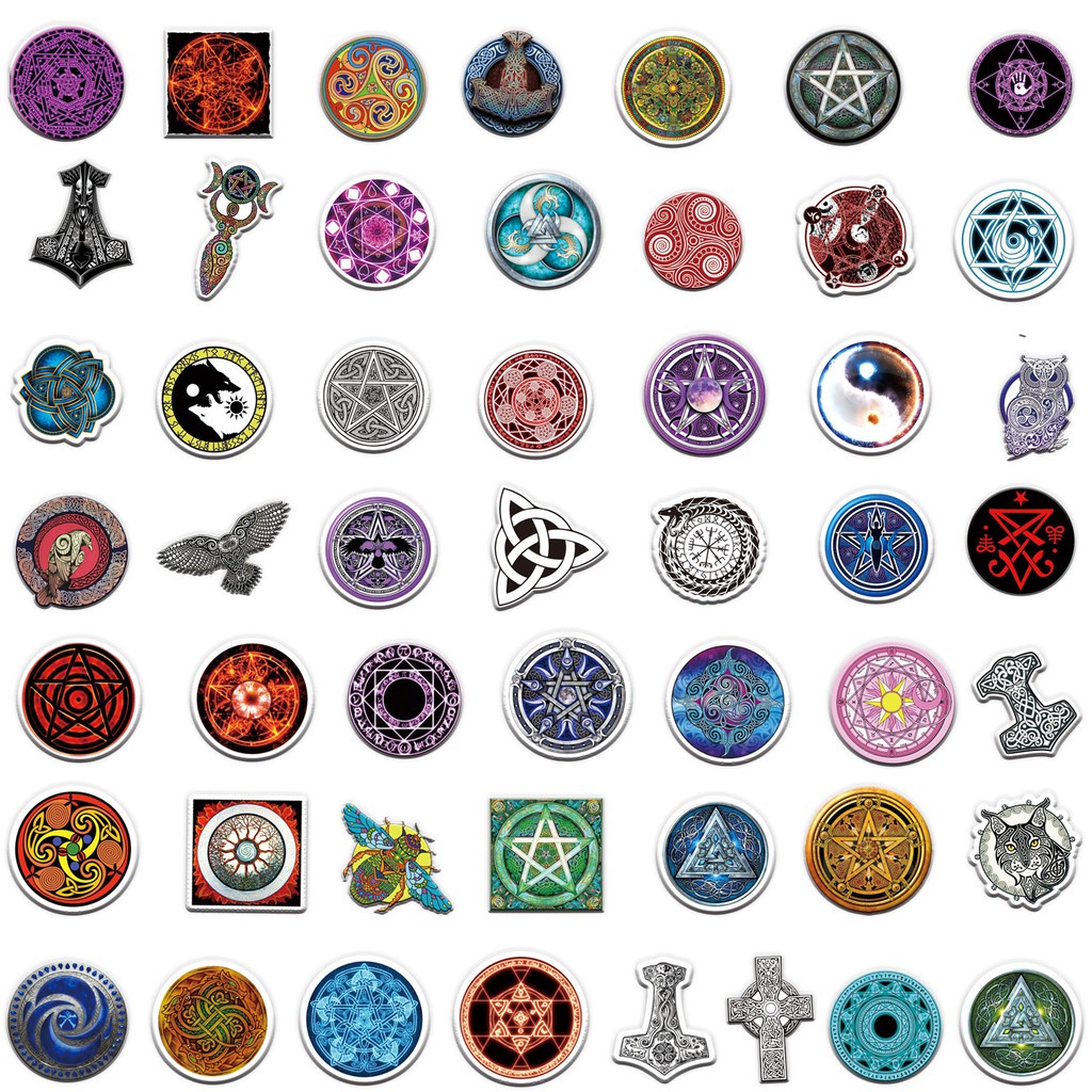 50/ 25/ 10 Miếng dán họa tiết hoạt hình phong cách retro chống nước trang trí xe xe máy/ đàn guitar/ cốc nước