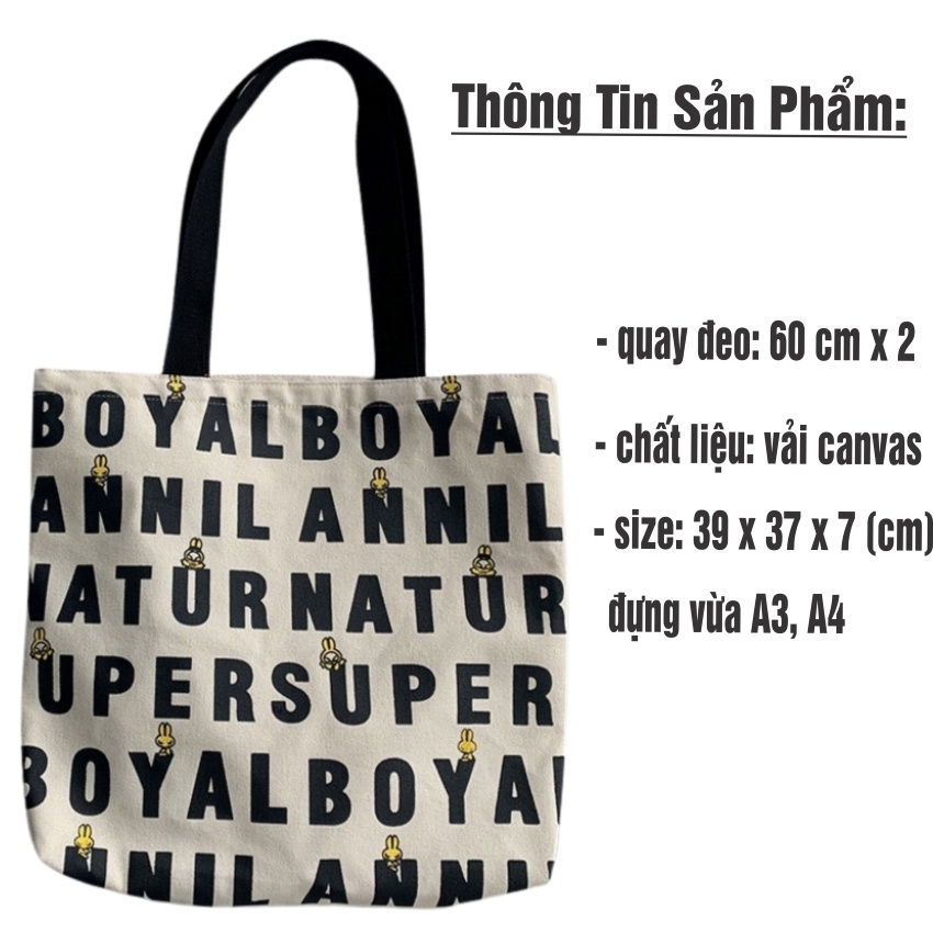 Túi tote ,túi vải size a4 có khóa miệng ngăn phụ cao cấp phong cách Hàn Quốc LATI