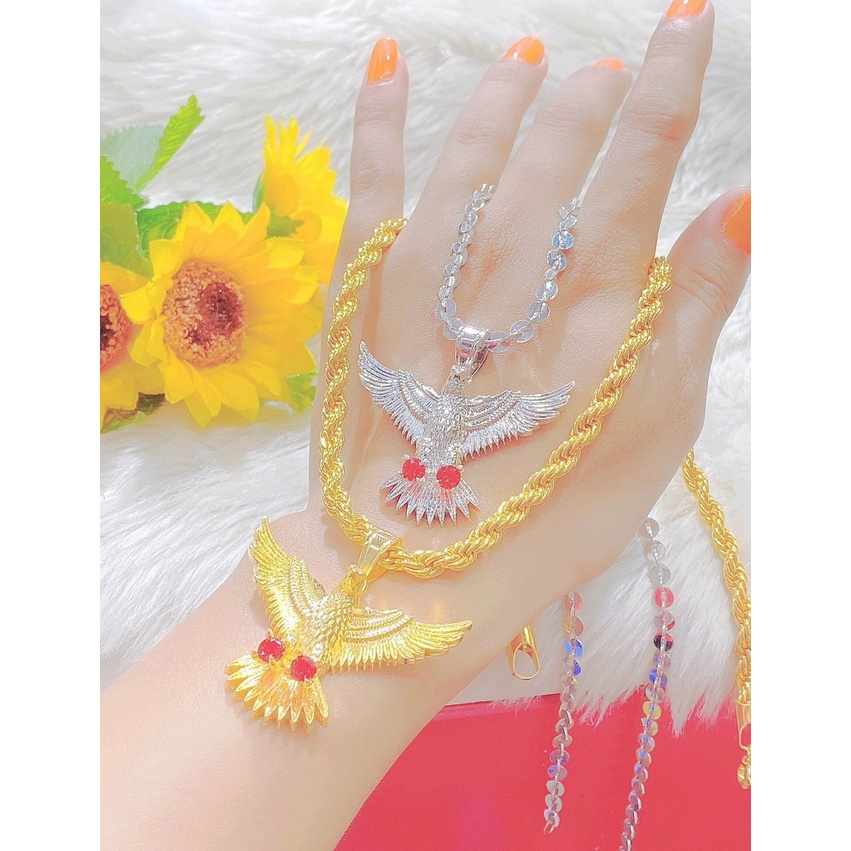 Dây chuyền nam mạ vàng or bạch kim đại bàng Eagle - Mạnh mẽ - Đi Chơi, Đi Tiệc Đều Đẹp