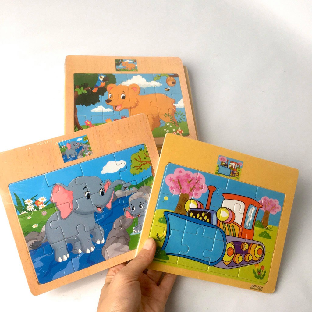 Đồ chơi xếp hình 12 mảnh ghép bằng gỗ nhiều mẫu chất lượng cao ETOYS