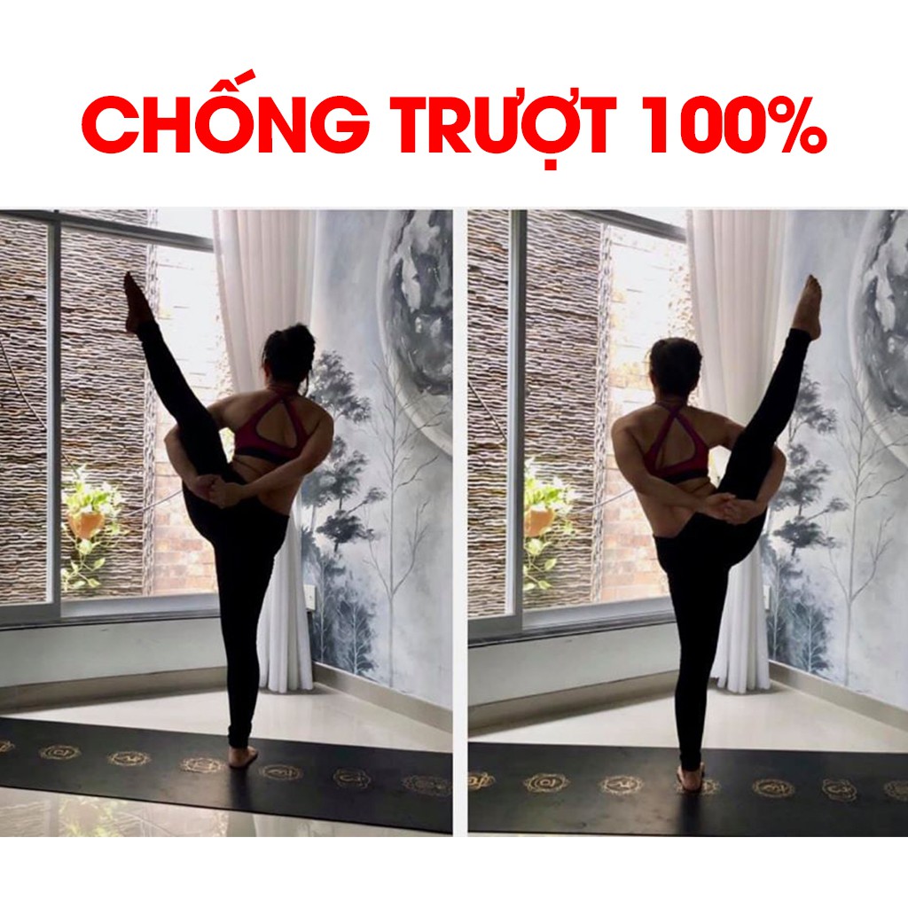Thảm Tập Yoga NICEGOOD Chất Liệu PU Cao Su Non Cao Cấp  Chống Trượt 100% Bám Tốt Dụng cụ Thể Thao Tại Nhà KÈM TÚI