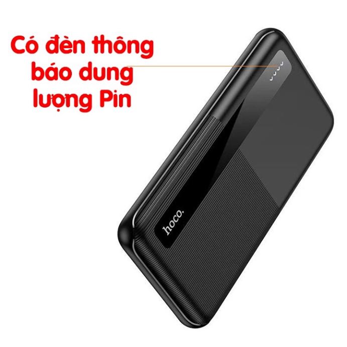 Sạc dự phòng HOCO J75 10000mAh, đầu ra 2 cồng USB nhanh , Có đèn Led báo dung lượng pin,  Taiyoshop5