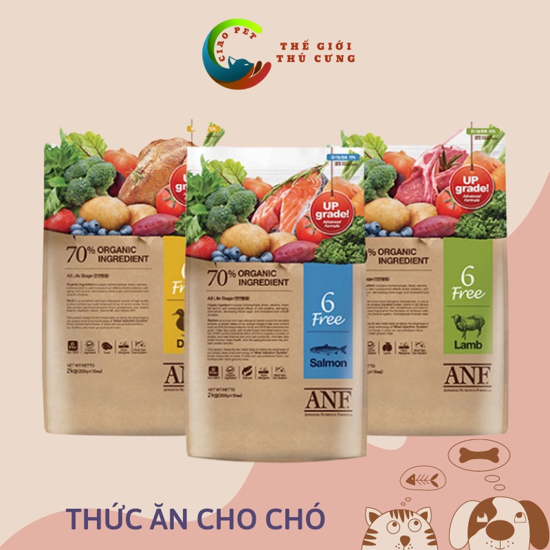 ANF Thức ăn hạt hữu cơ cho chó - 3 VỊ CỪU, VỊT và CÁ HỒI