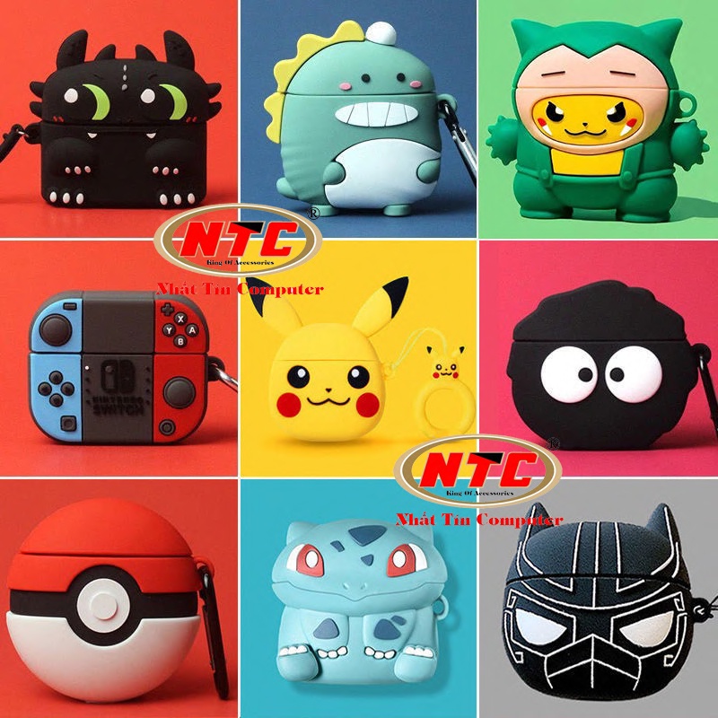 Vỏ Ốp Case bảo vệ bao đựng cho tai nghe bluetooth Airpods 1/2/Pro - Silicone chống va đập