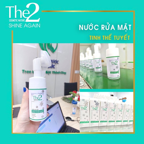 Sữa rửa mặt TINH THỂ TUYẾT THE2 100ml ☘️ Sạch mụn, trắng da, tẩy tế bào chết ☘️ Dành cho da dầu, khô, nhạy cảm