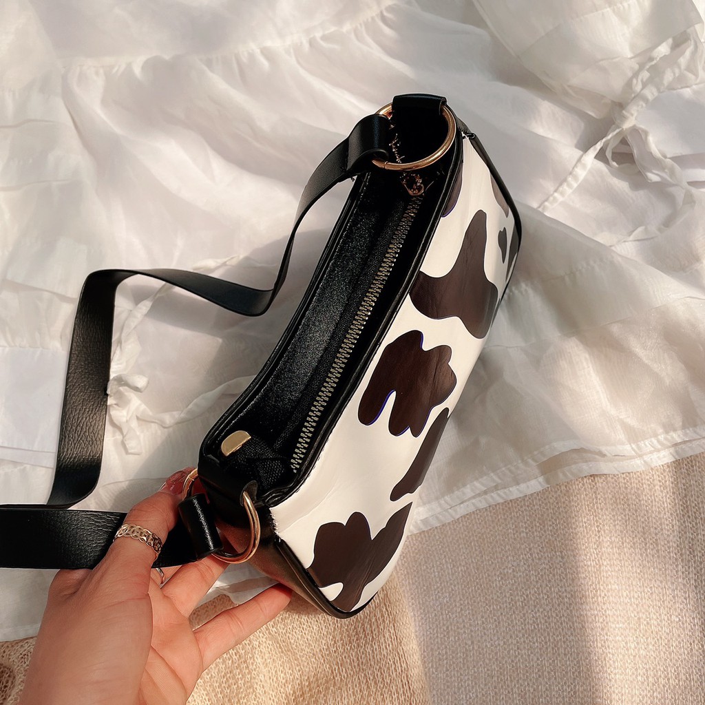 Túi Xách Nữ Đeo Vai In Họa Tiết Bò Sữa Thời Trang | BigBuy360 - bigbuy360.vn