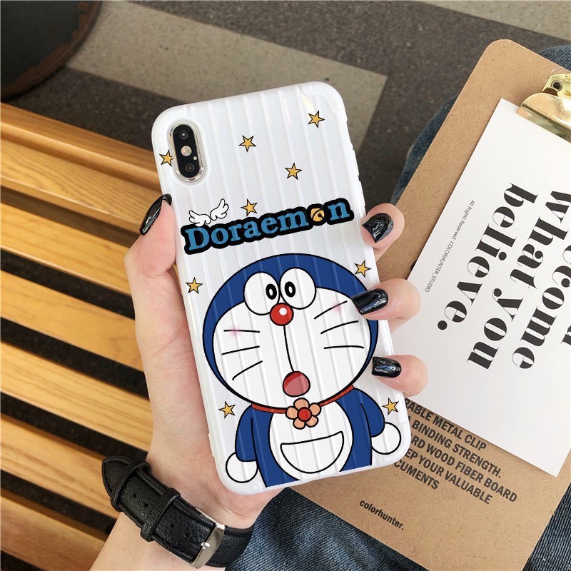 VIDEO THẬT Ốp Lưng iPhone Vali Dẻo Sọc Nổi Doraemon iPhone 6/6s/6plus/6splus/7plus/8plus/x/xs/xs max/11/11 pro max